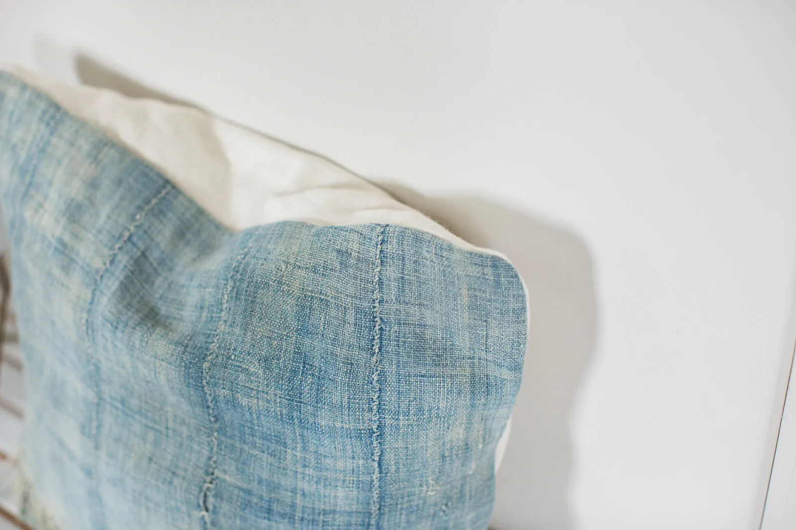 Vintage Light Blue Indigo Pillow
