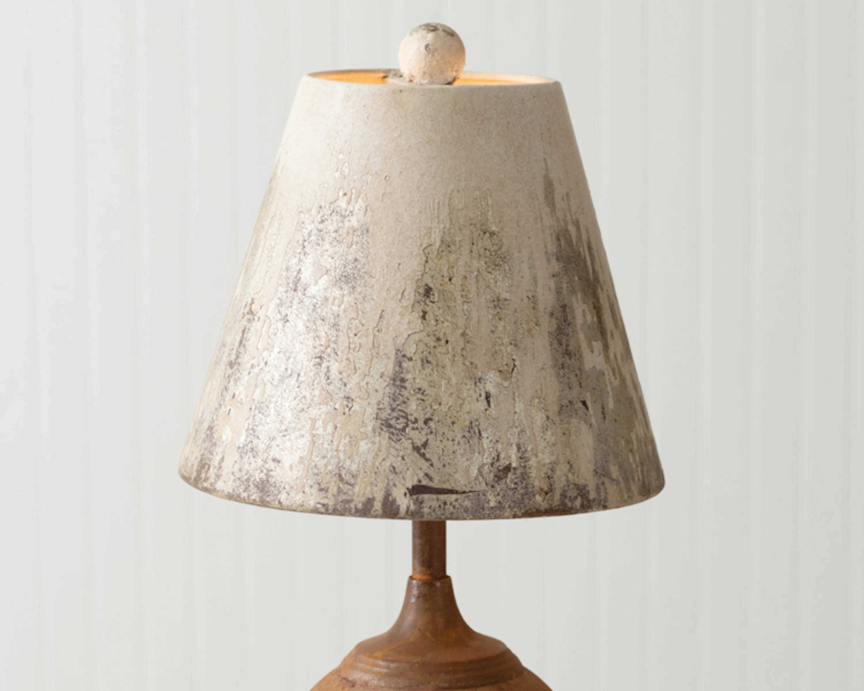 Vintage style antique brown cannon ball lamp