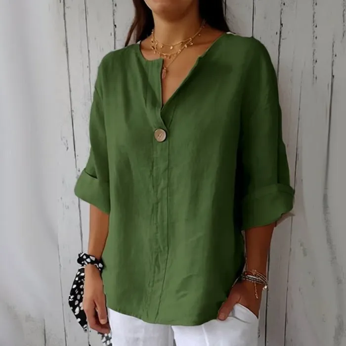 Vivian Prescott Valence Linen Blouse