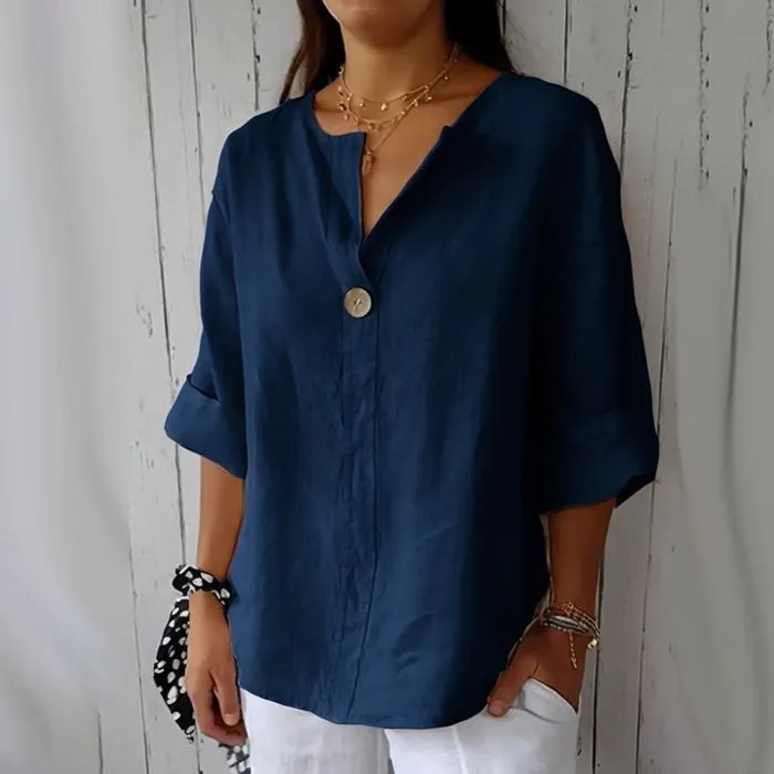 Vivian Prescott Valence Linen Blouse