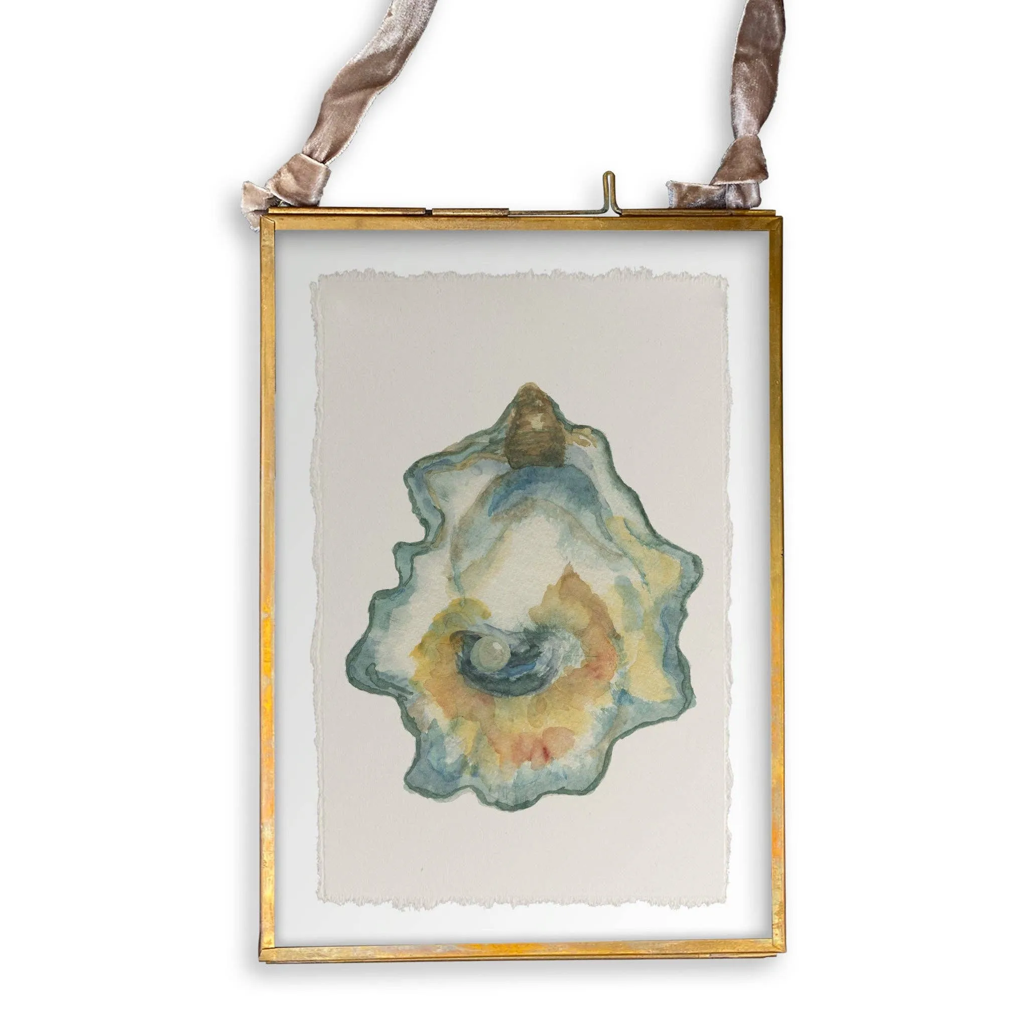 Watercolor Oyster: Dishtowel / -