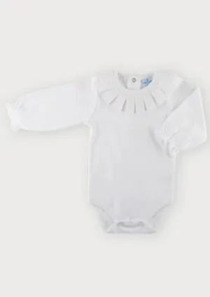 White Cotton Frill Bodysuit