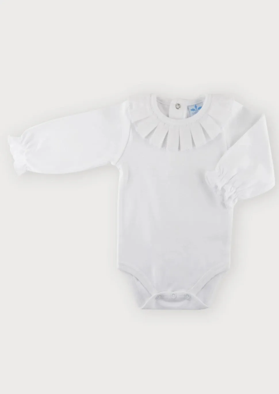 White Cotton Frill Bodysuit