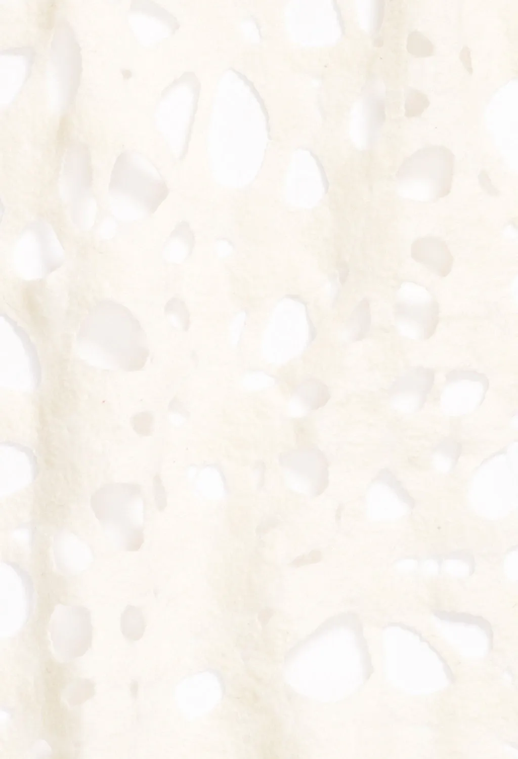 White Felt Lace with Silk Inlays