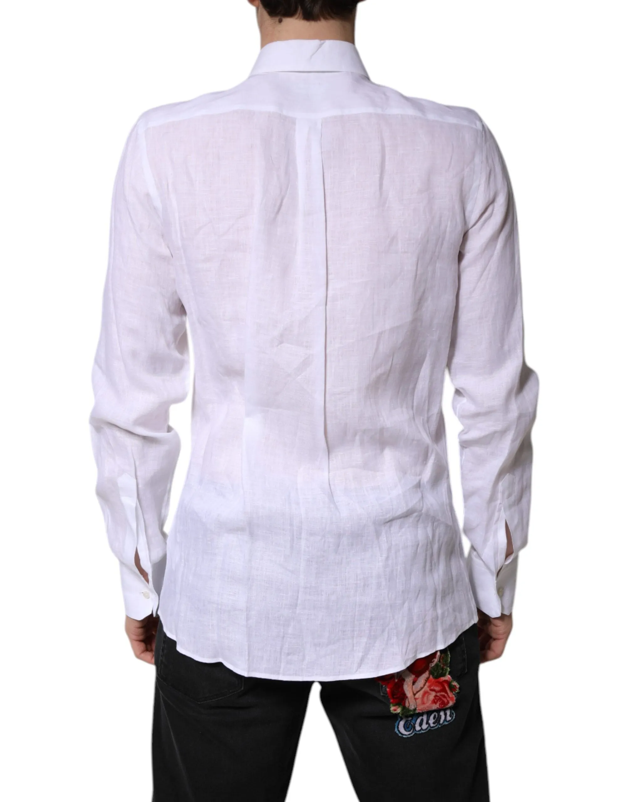 White Linen Martini Dress Formal Shirt
