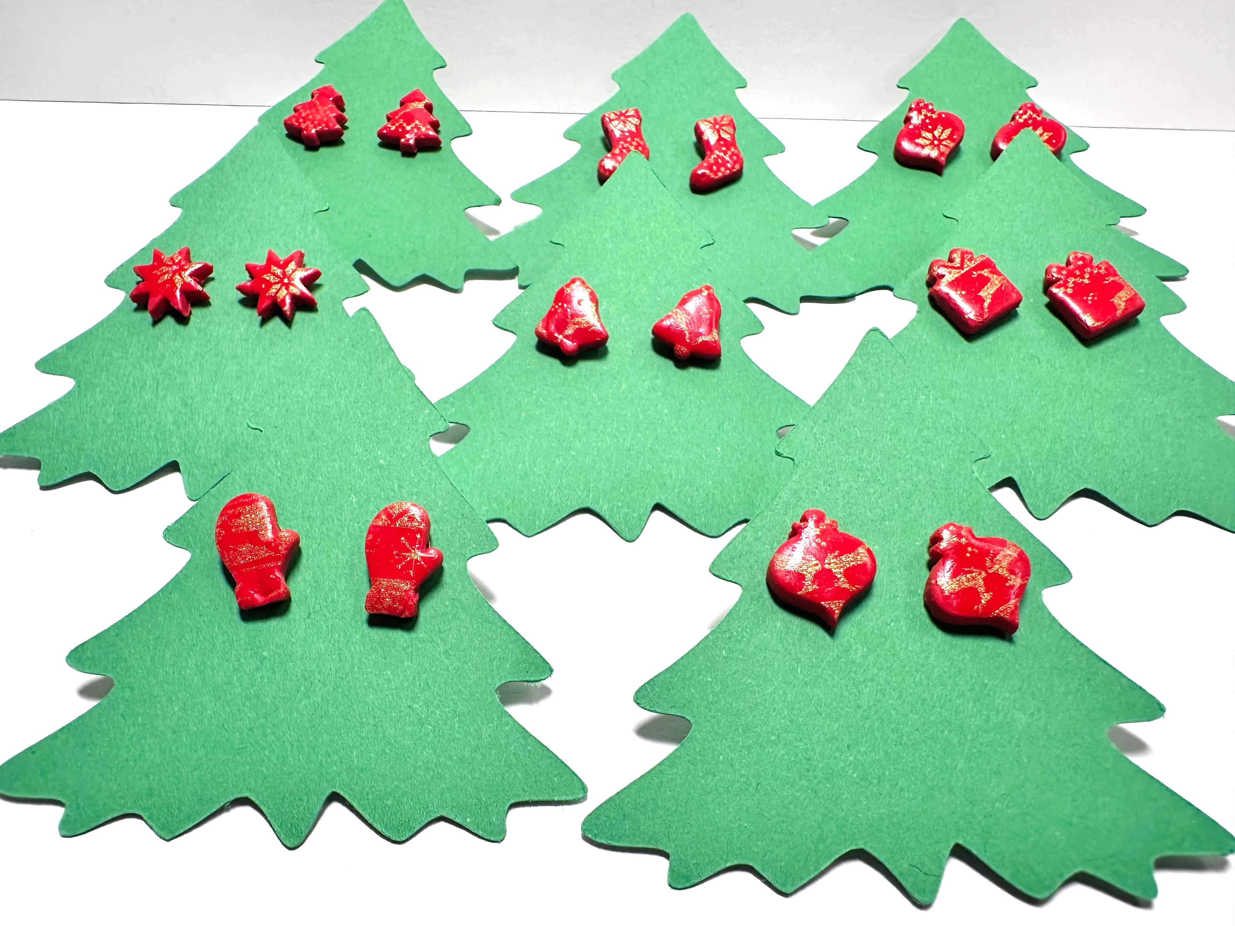 Winter Earrings/ Clay Earrings, Holiday Earrings/ Christmas Earrings- ON SALE only $8!