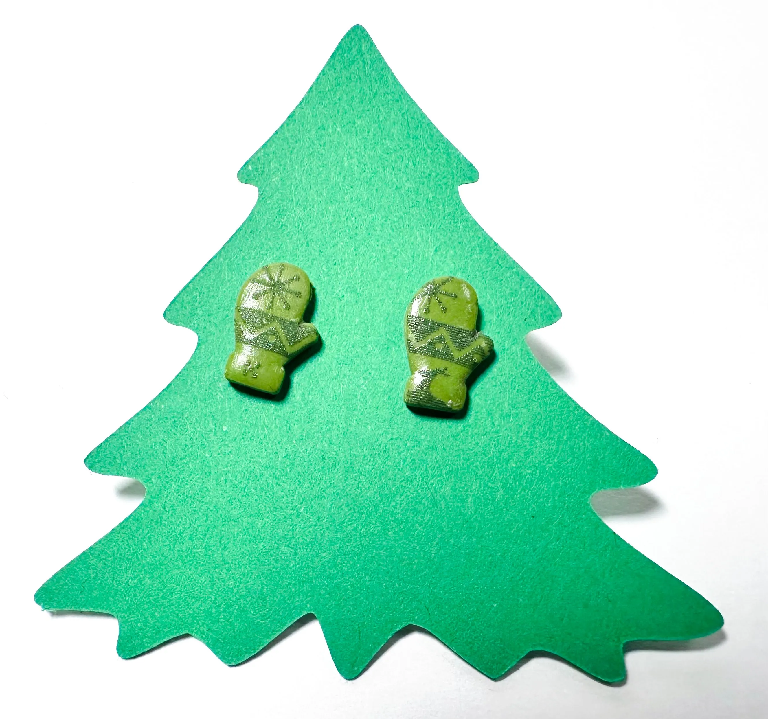 Winter Earrings/ Clay Earrings, Holiday Earrings/ Christmas Earrings- ON SALE only $8!