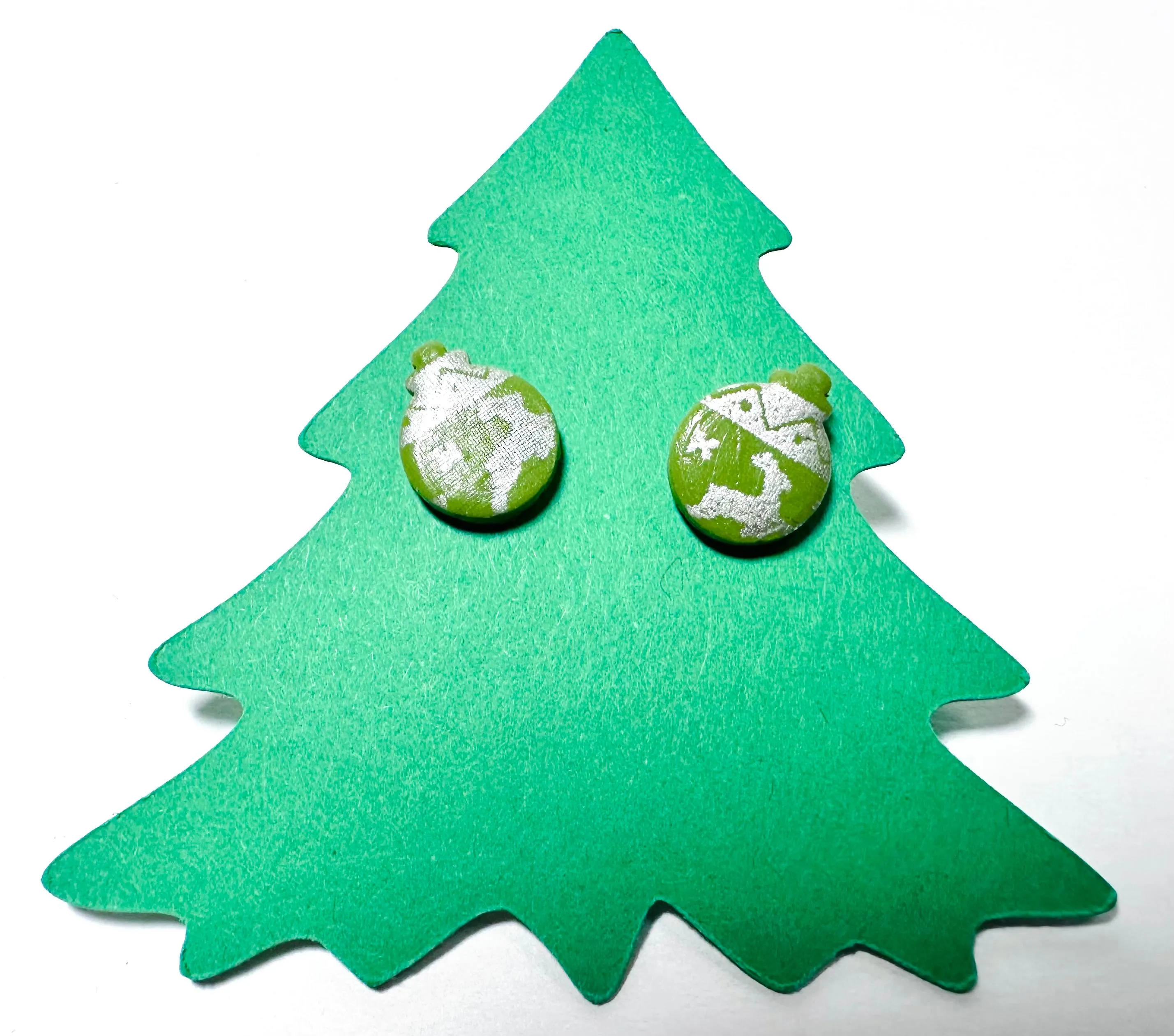 Winter Earrings/ Clay Earrings, Holiday Earrings/ Christmas Earrings- ON SALE only $8!