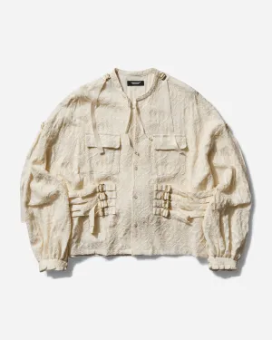 Women's Linen Belt Jacket Ivory