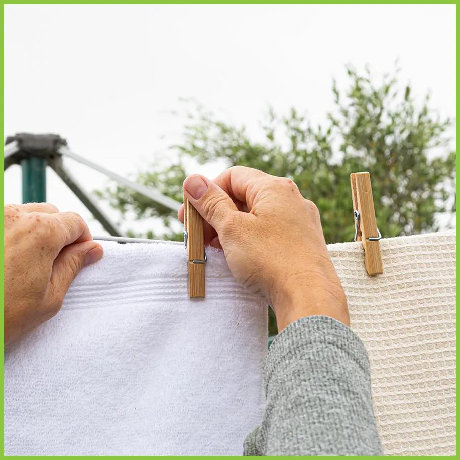 Wooden Clothes Pegs - 20 Pack - Go Bamboo