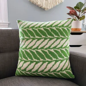 Wool Fair Isle Pillow: Palm Fronds
