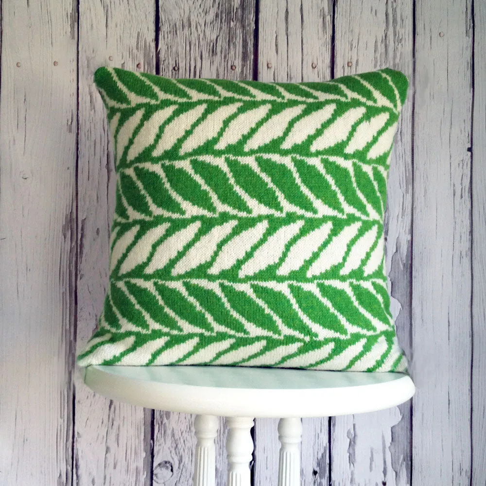 Wool Fair Isle Pillow: Palm Fronds