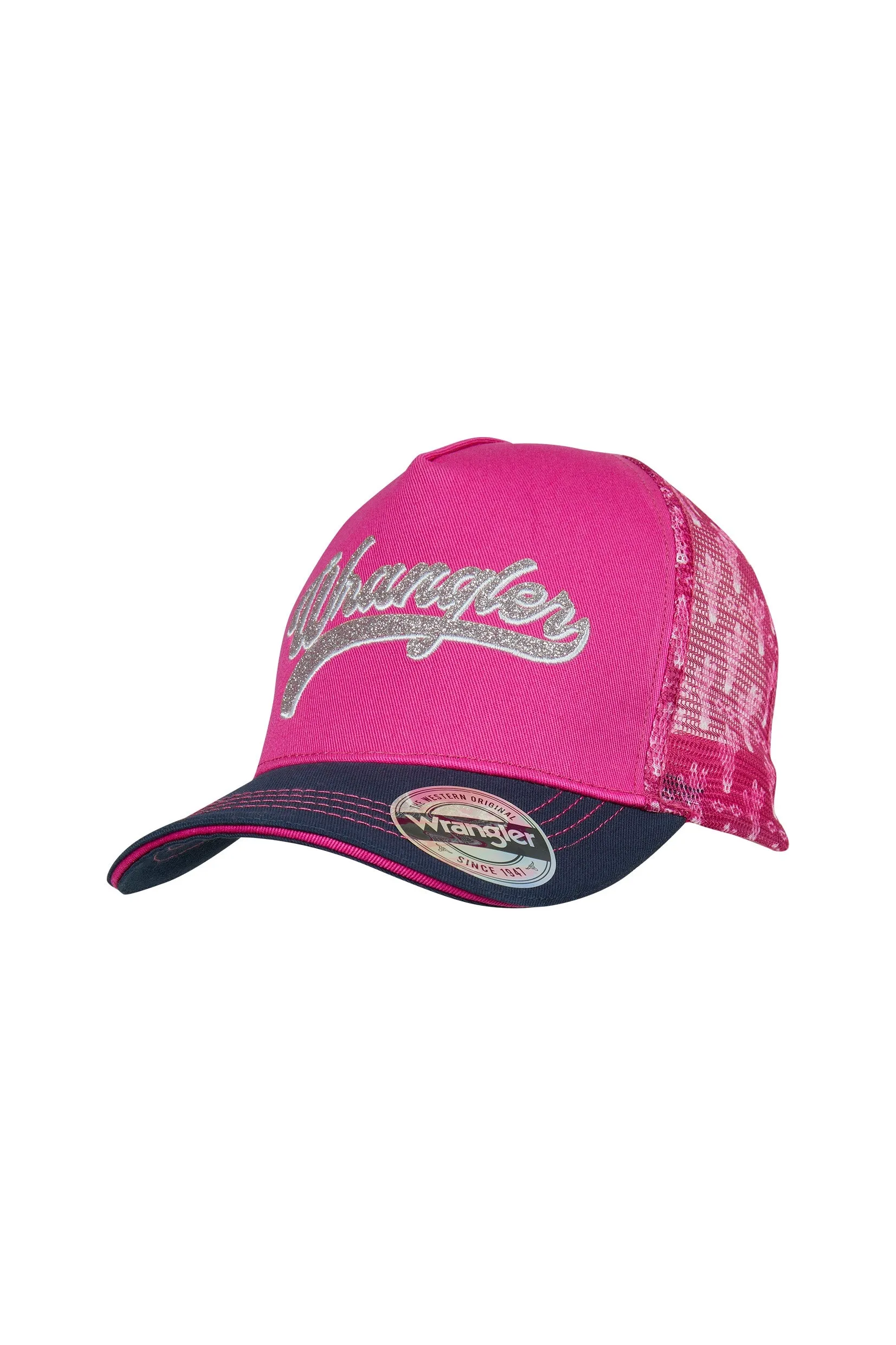 Wrangler Kids Luna High Profile Ponytail Cap Pink & Navy