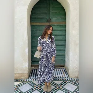 ZARA Cotton Printed Midi Dress size XS