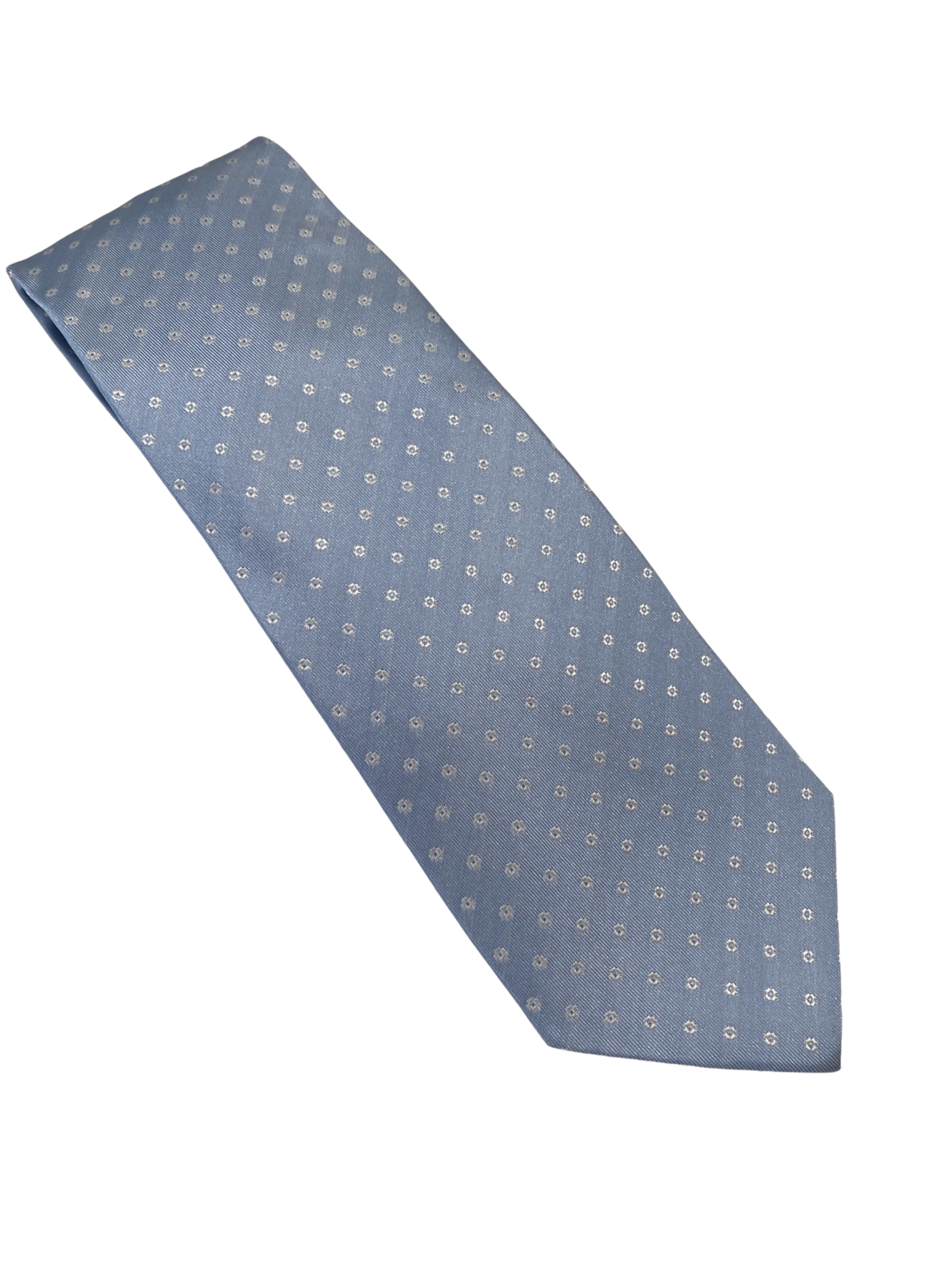 Zianetti LightBlue/White Silk Tie