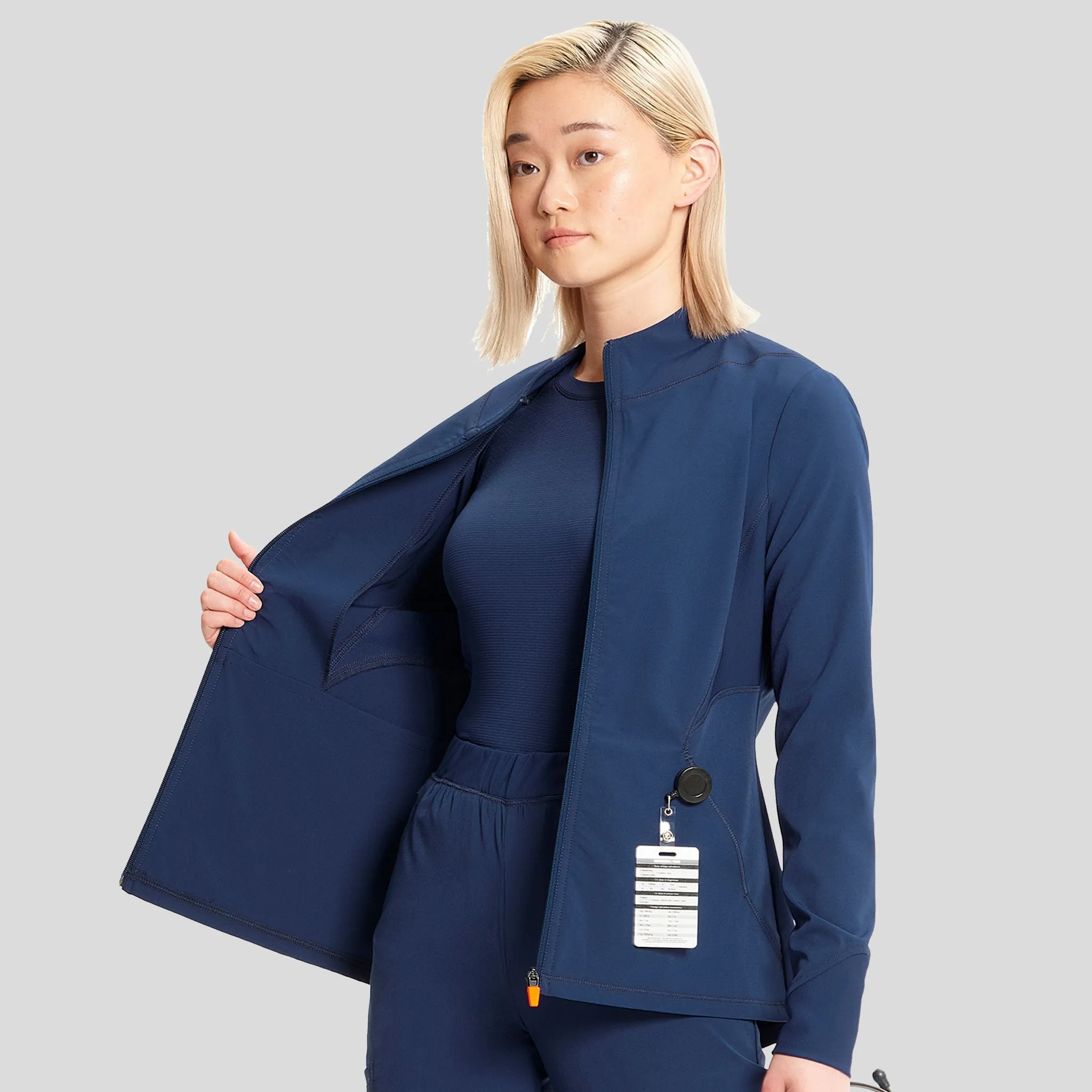 Zip Front Jacket | Navy