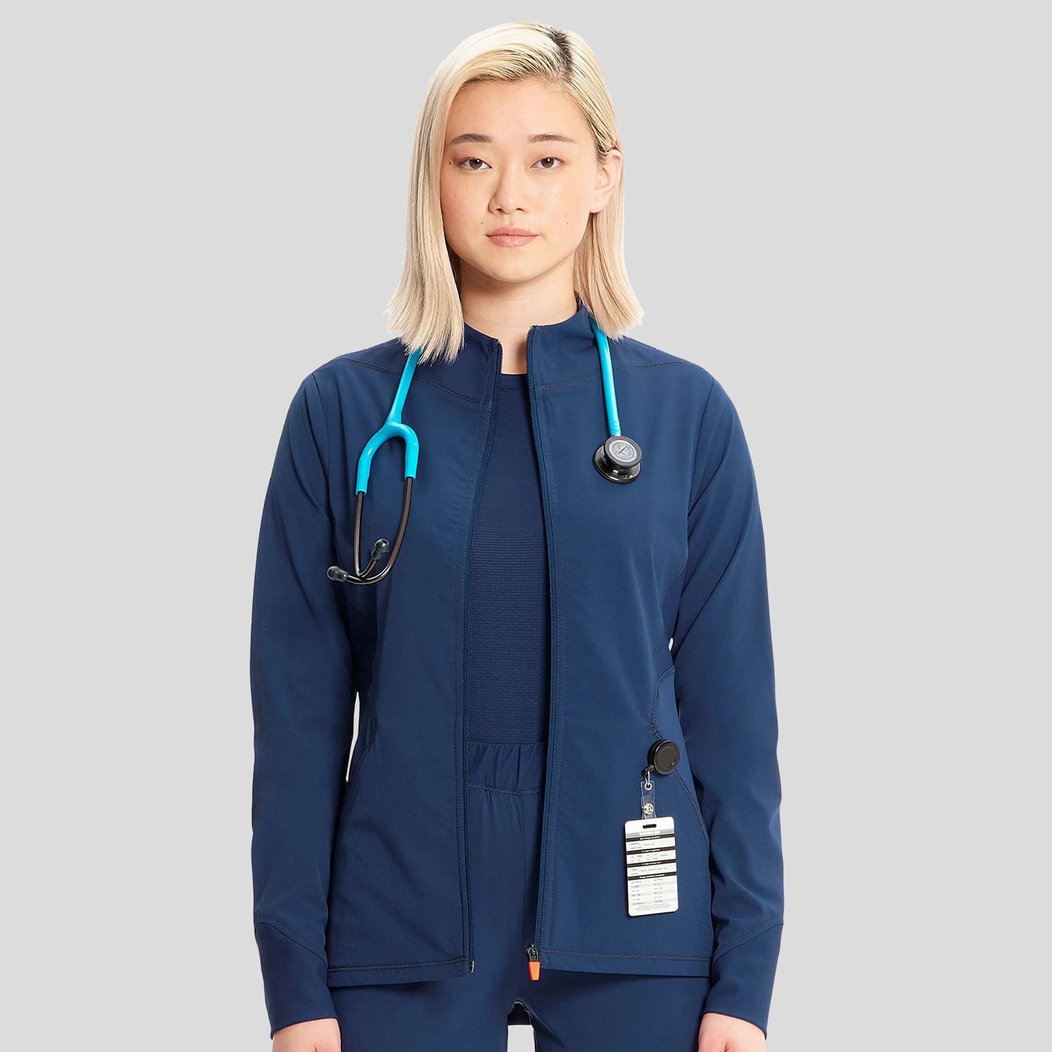 Zip Front Jacket | Navy