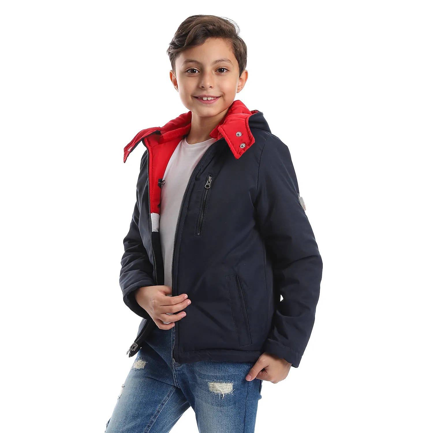 zipper_closure_double_face_waterproof_boys_jacket_-_navy_blue-_red_-_white